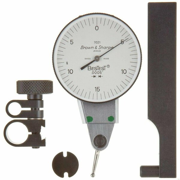 Bns Bestest Dial Test Indicator, White Dial Face, Lever Type 599-7021-3